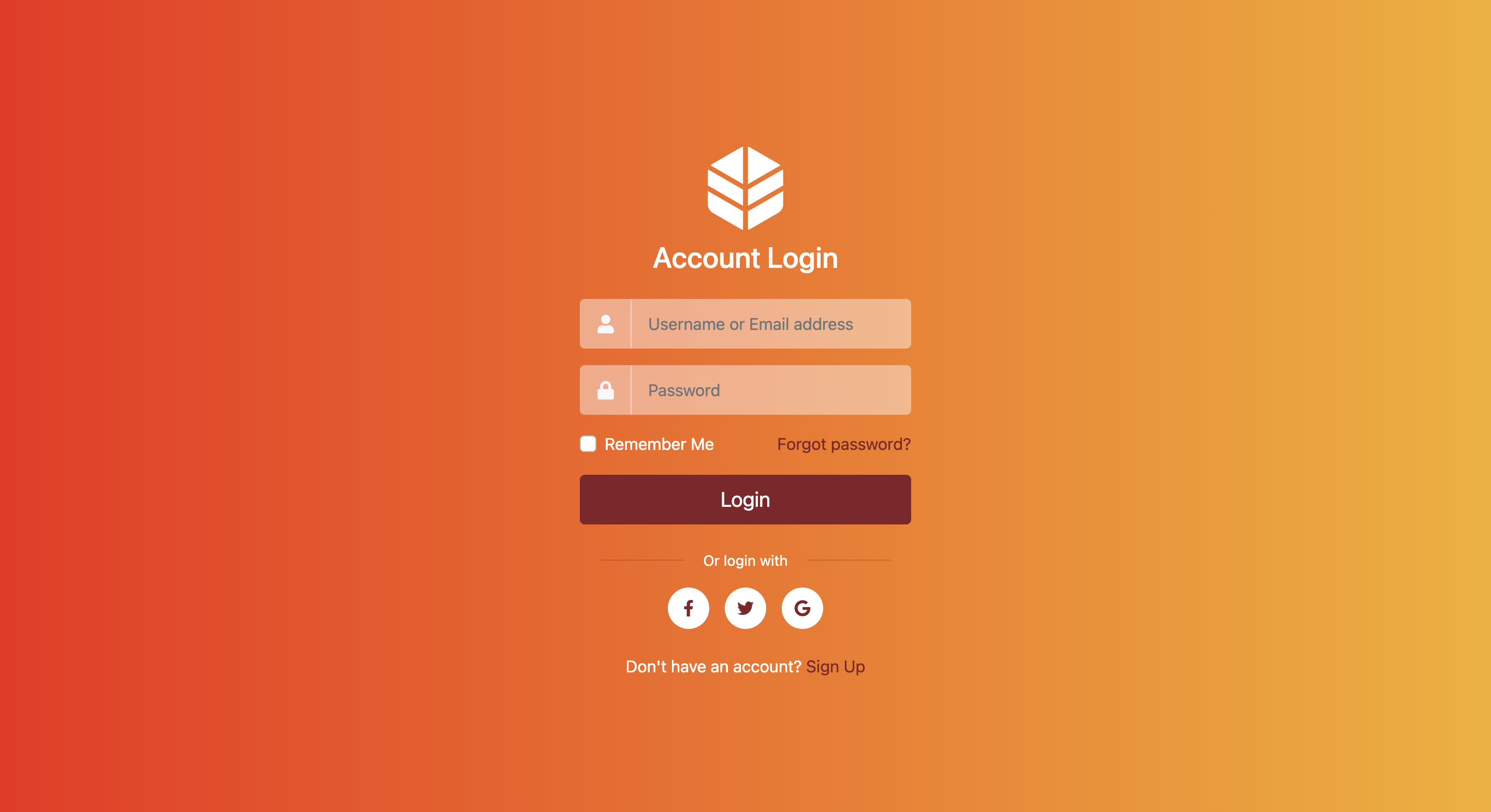 Login Page Template Bootstrap Free Download