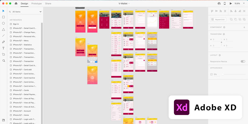 Best UI/UX design tools - Adobe XD