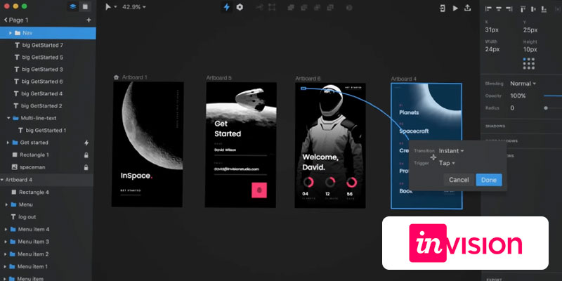 Best UI/UX design tools - InVision Studio
