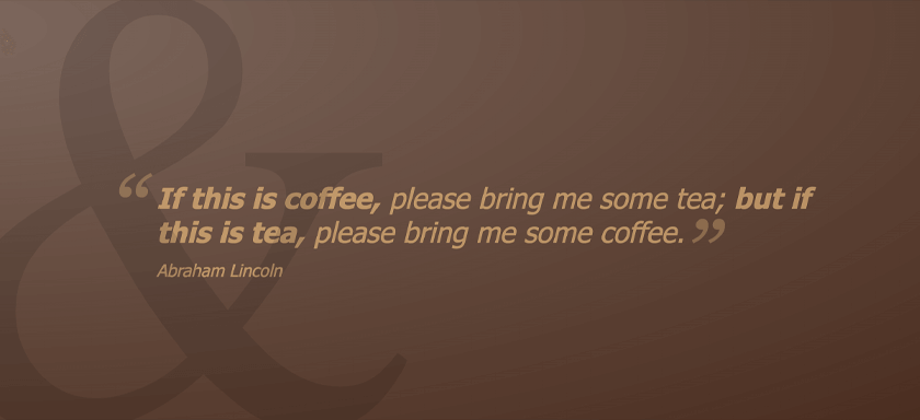 Coffee Quote - blockquote, flexbox, rgba, before content