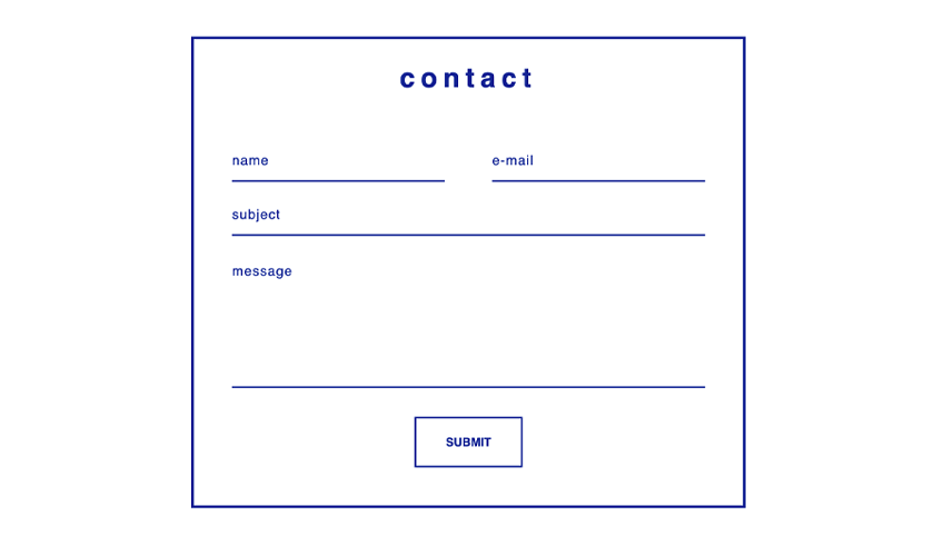 Contact Form Line Border