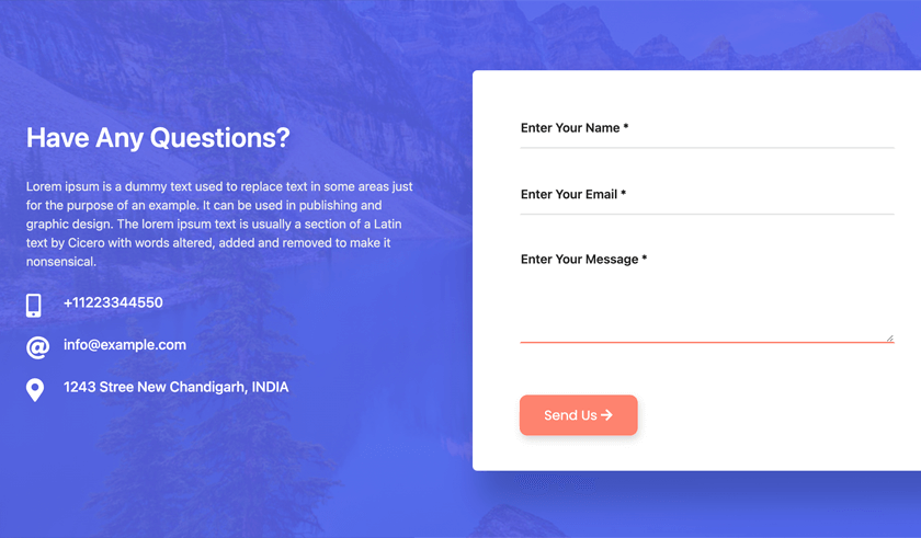 Contact us Responsive Template