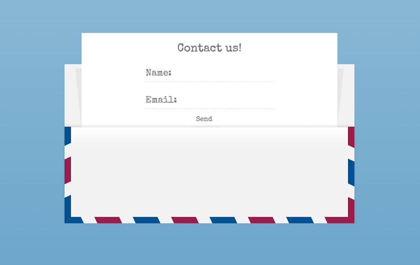 Envelope CSS3 Contact Form