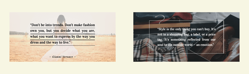 Quote hover effect: borders to underlines
