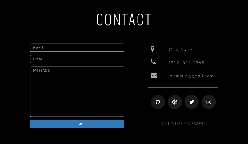 Responsive HTML Contact Form
