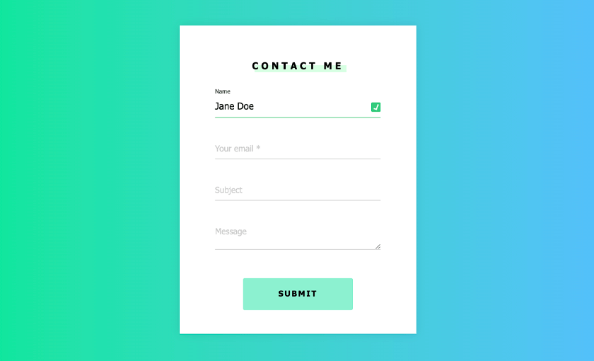 Simple contact form