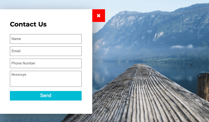 Sliding Sidebar Contact Form