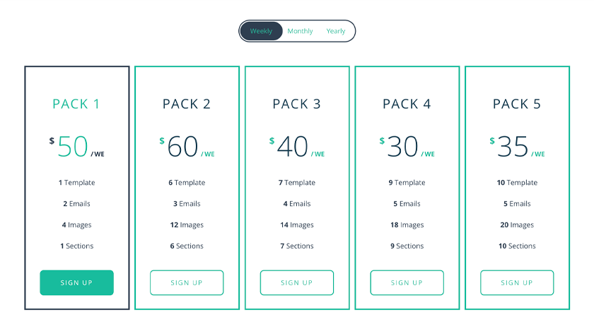 Advanced Responsive Flip Pricing Table