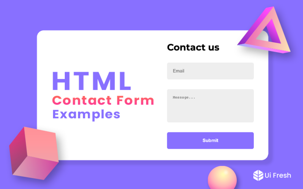 Free 25+ HTML Contact Form Examples - UI Fresh