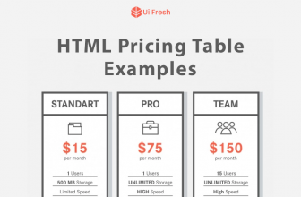 HTML Pricing Table Examples