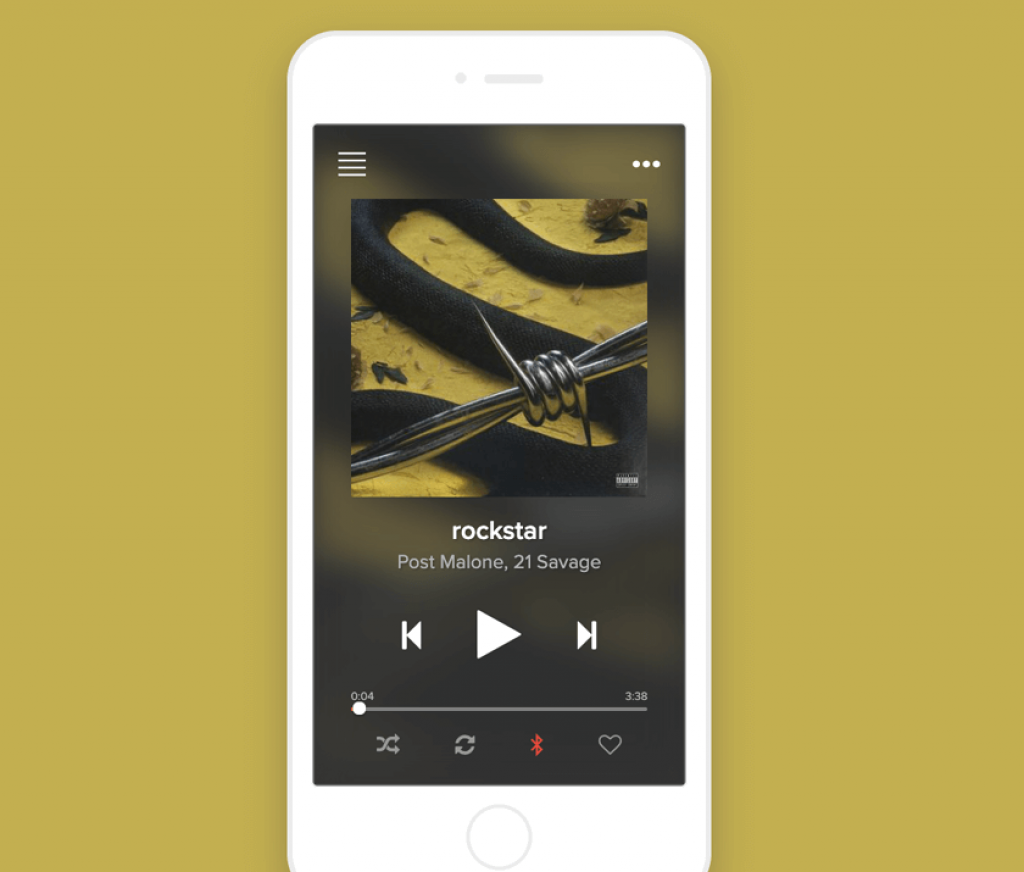 music player html template