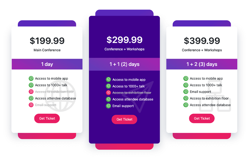 Modern and Trendy Pricing Table
