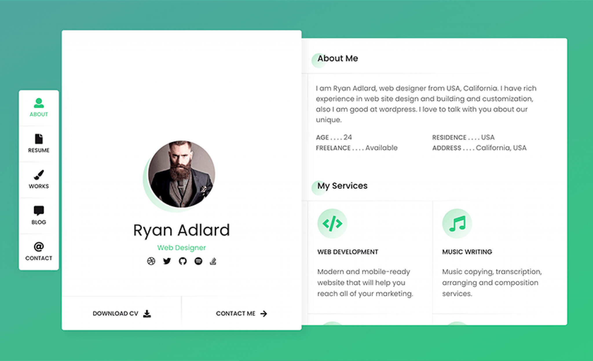 21+ Professional HTML Resume Templates 2025 Free Download - UI Fresh