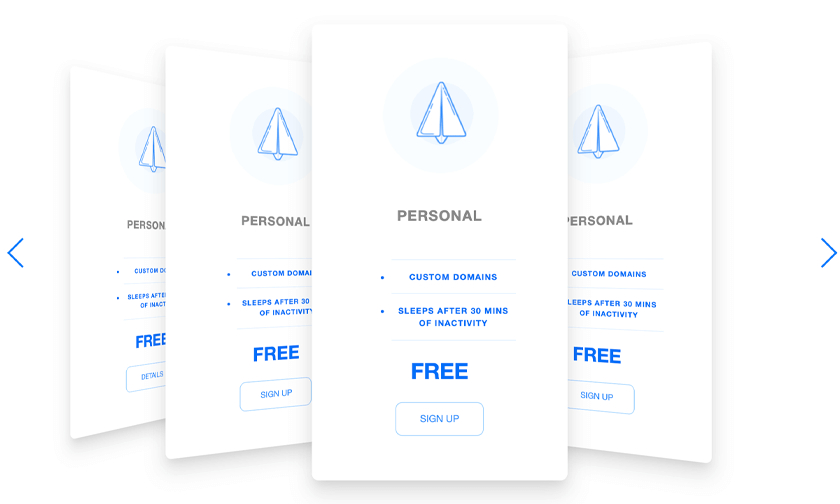 Pricing Table Slider
