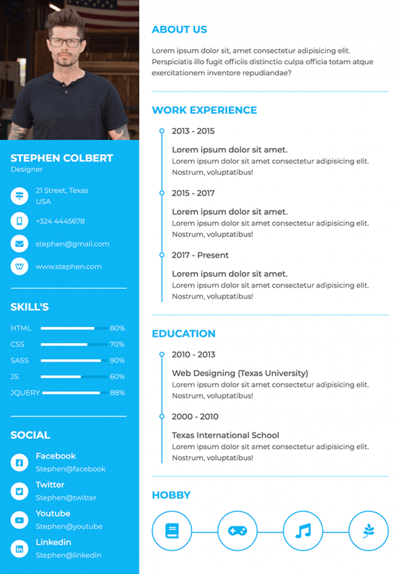 21+ Professional HTML Resume Templates 2025 Free Download - UI Fresh