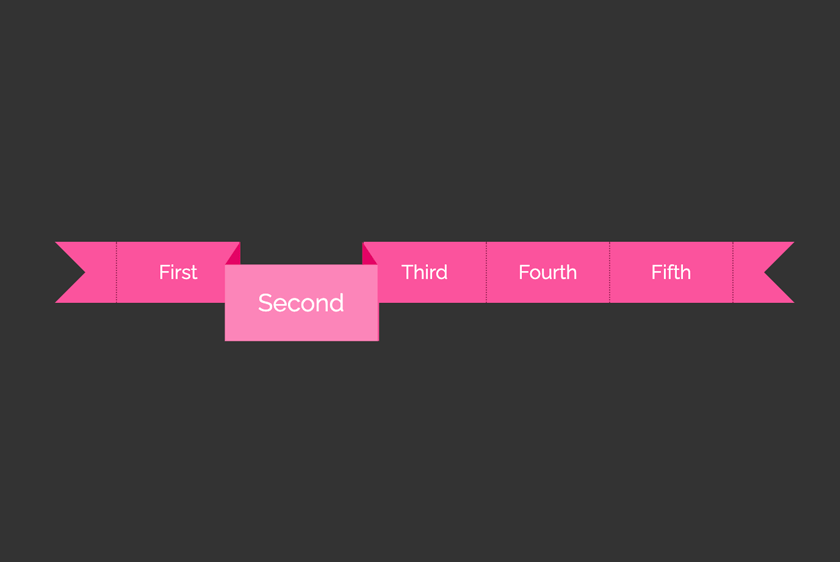 Ribbon Menu with hover effect