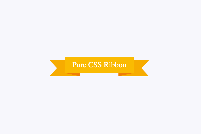 Simple Orange CSS Ribbon