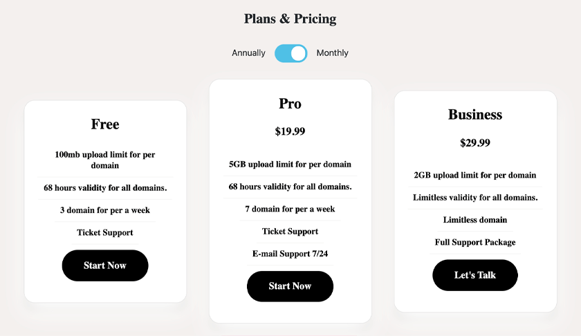 Simple Responsive Pricing Table