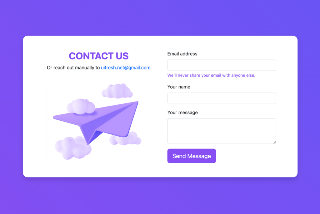 Contact Form HTML Example 01