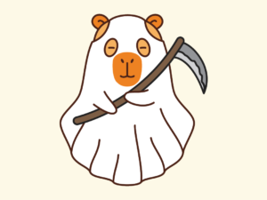 Capybara Ghost Halloween Illustrations
