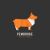 Pembroke Welsh Corgi Dog Origami Logo